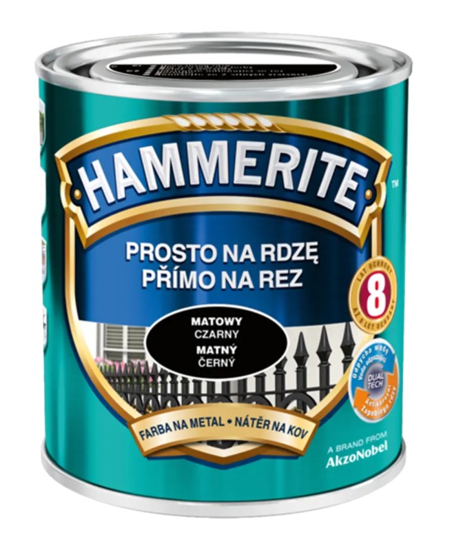 Фарба Hammerite матова 2,5 літра (ЧОРНА)